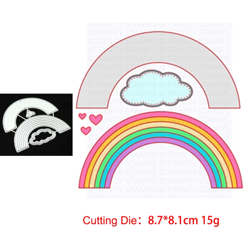 

Crafts Metal Steel Cutting Dies Cloud Rainbow Bar Stencil for DIY Scrapbooking Paper/photo Cards Embossing Dies Punch Dies 2020