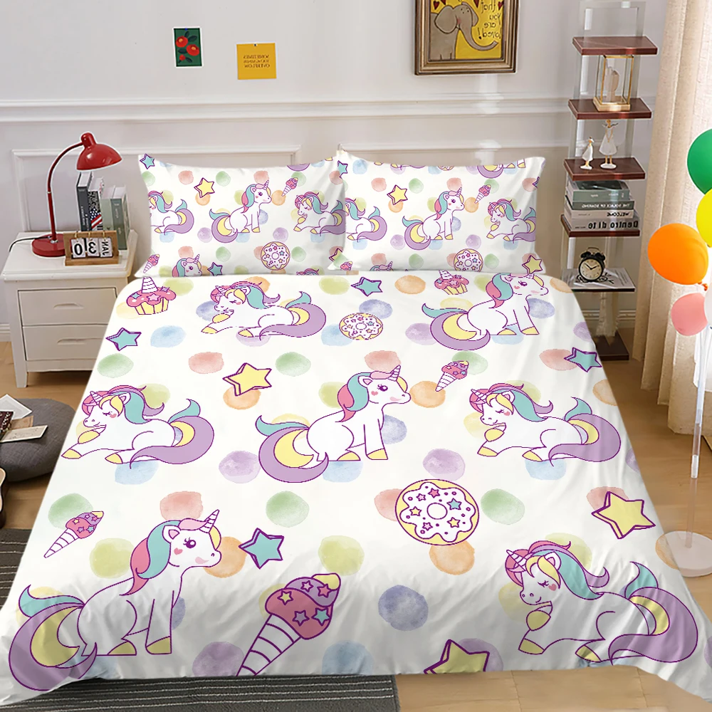

Cartoon Bedding Set King Size Comforter Cover Set High Quality Lovely Pattern Print Bedroom Decoration