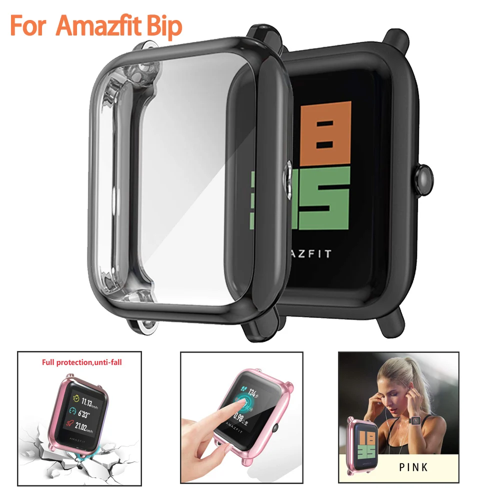 Защитный чехол с полным покрытием экрана для смарт часов Xiaomi Huami Amazfit Bip Youth