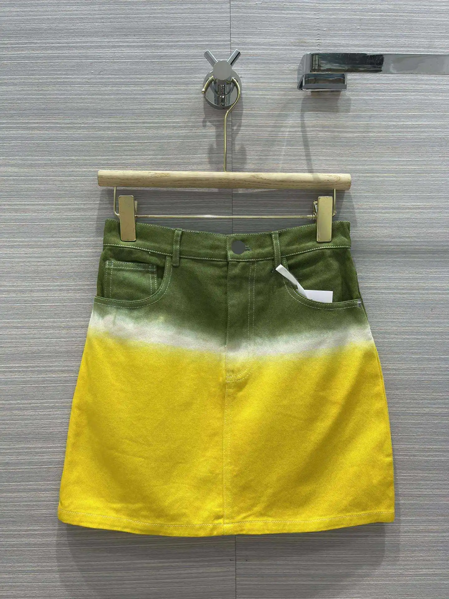 

Handsome Contrast Jean Skirts for Women Summer 2021 New Luxury Brand High Waist Slim Skirts Streetwear Style Tie Dye Denim Skirt