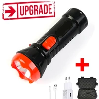 led flashlight outdoor fishing with 2 modes waterproof tactical flashlight rechargeable high lumen handheld lantern