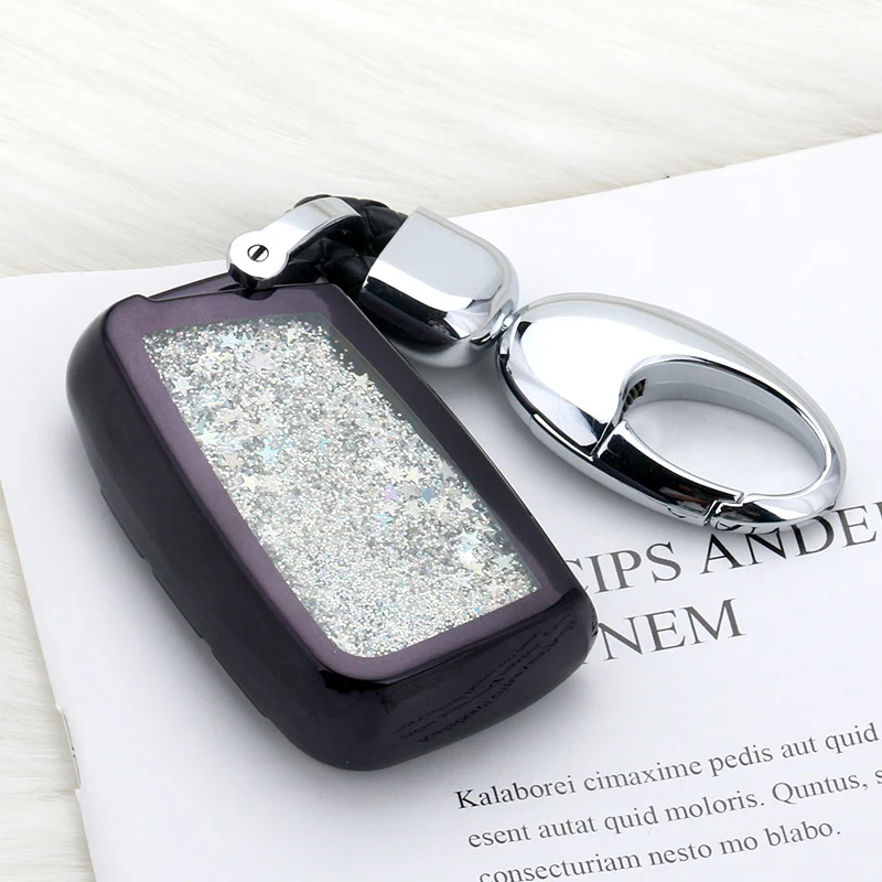 Чехол для автомобильного ключа из ТПУ с сыпучим песком защитный чехол VW Golf Bora Jetta