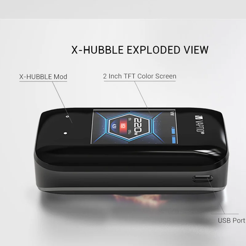 Vaptio X с буфами на рукавах Box Mod 220 Вт Vape электронная сигарета 510 нить мод 2 &quotTFT экран