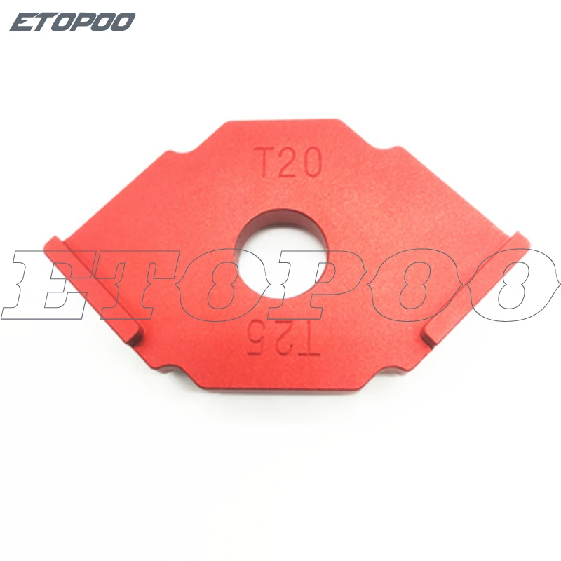 1pcs T20-T25 3 шт./компл. Деревообрабатывающие инструменты гравировальный станок закругленными уголками шаблон rplate древесный фрезерный станок с ЧПУ DIY деревянная фрезерная линейка инструменты плотника - Цвет: 1pcs T20-T25