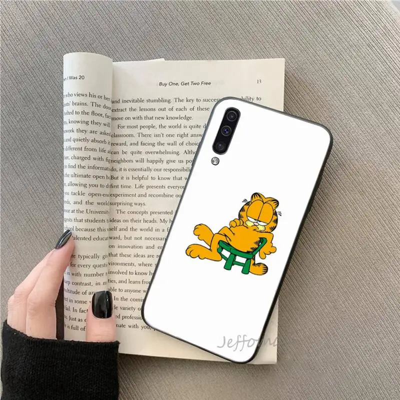 

Cartoon Garfield Cat funny cool Phone Case For Samsung galaxy S 7 8 9 10 20 edge A 6 10 20 30 50 51 70 note 10 plus Silicone
