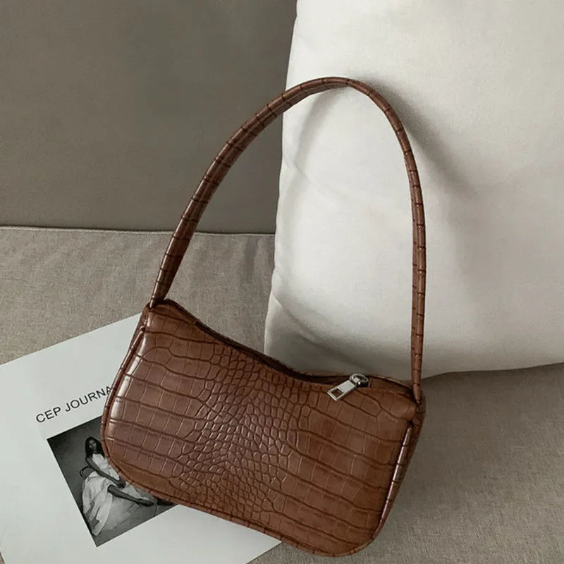 Женская сумка-мессенджер в стиле ретро с крокодиловым узором Повседневная