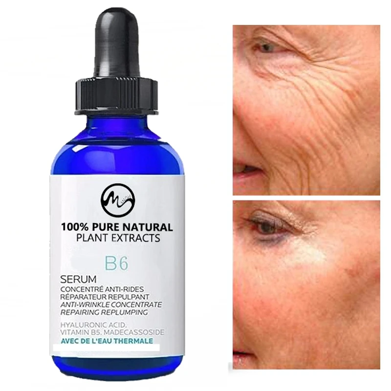 Minch Vitamin B6 Face Serum Hyaluronic Acid Skin Oil 100% Pure Natural Anti-Aging Essence Organic Makeup Base Essential | Красота и