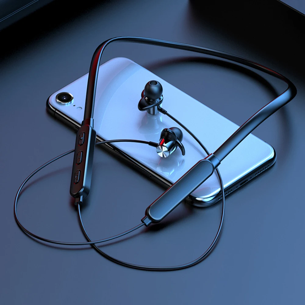 

Bluetooth 5.0 Earphones Wireless Sport Earphone Hanging Neck Headset Sleeping In-ear Earbud for iPhone Huawei VIVO OPPO