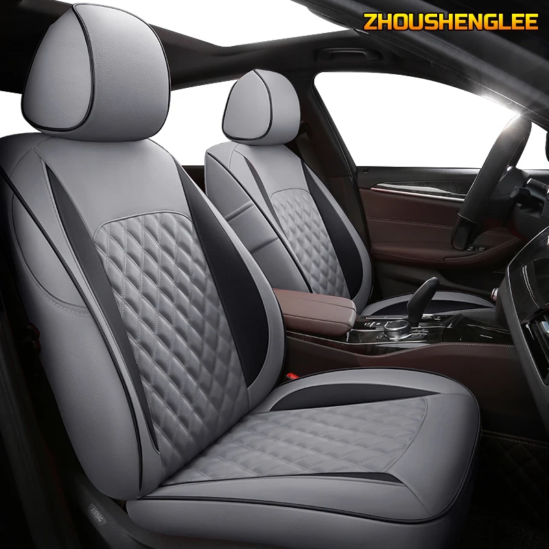 

Кожаный чехол ZHOUSHENGLEE на автомобильное сиденье под заказ для VW T-Cross C-TREK Volkswagen CC SANTANA JETTA BORA чехлы на автомобильные сиденья