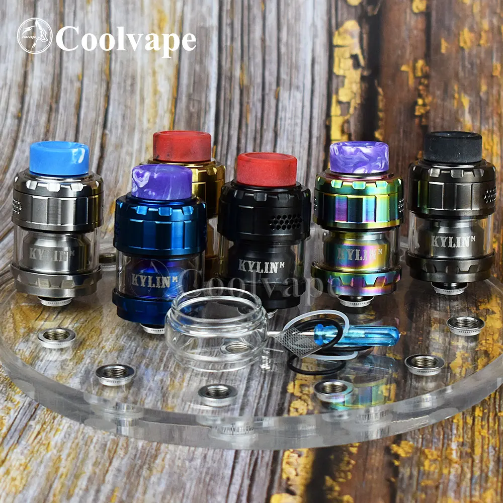 coolvape Kylin M RTA Rebuildable Tank 3ml/4.5ml 24mm Atomizer Top airflow Large Build Deck Vaporizer vape | Электроника