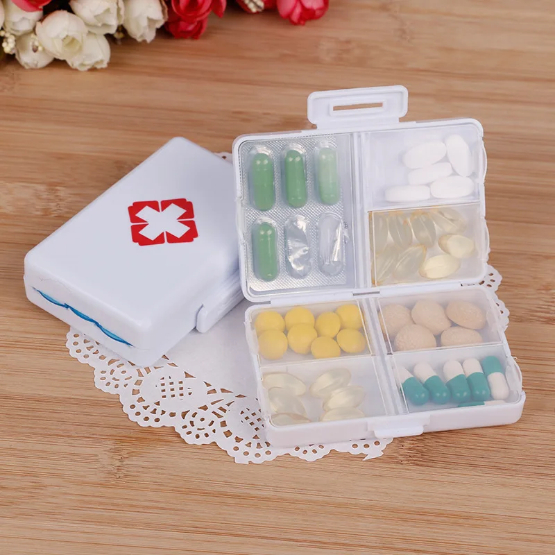 

1Pc Plastic 7 Days Foldable Mini Pill First Aid Kits Box Drug Tablet Storage Travel Case Holder Container