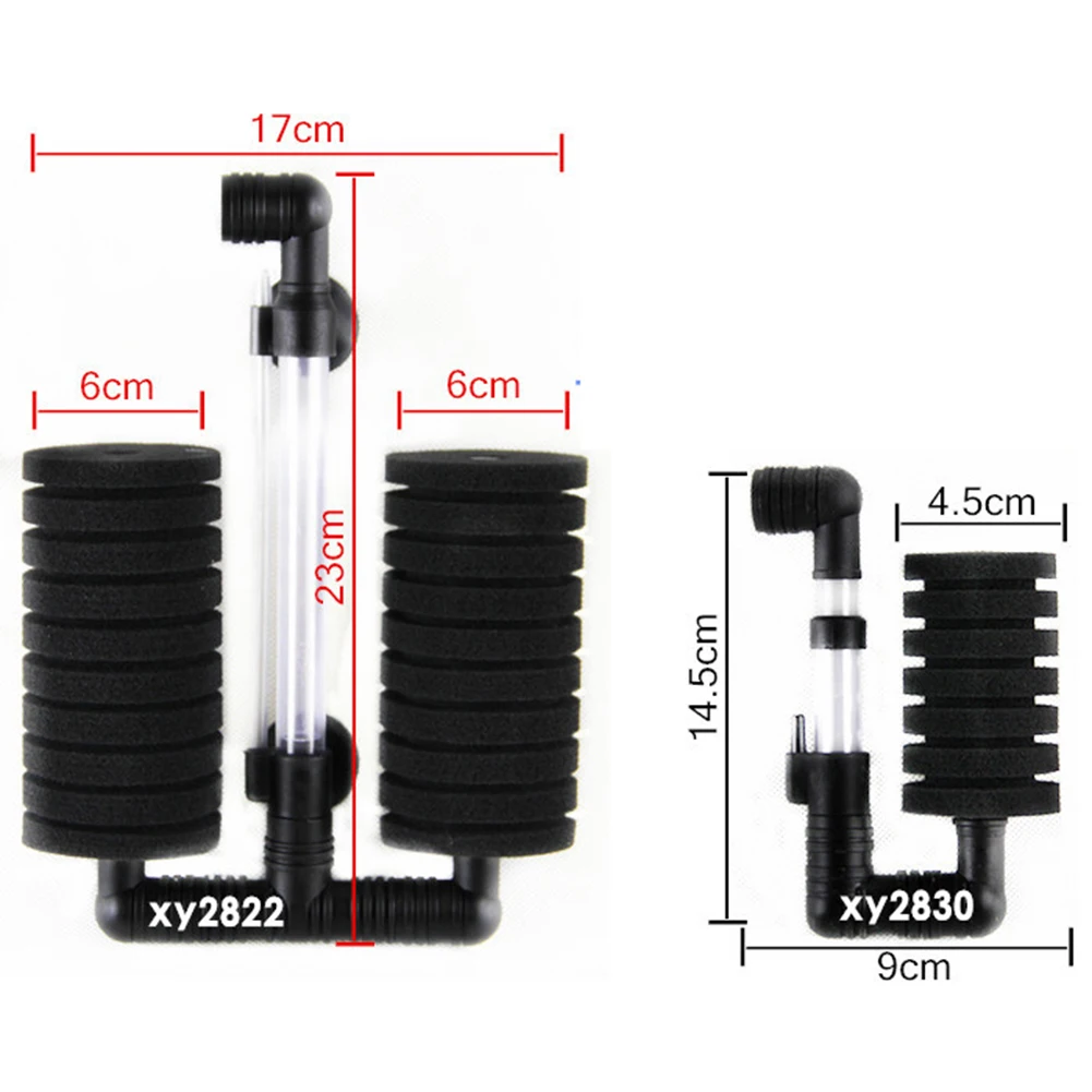 

Single/Double Head Biochemical Sponge Aquarium Fish Tank Air Pump Water Filter