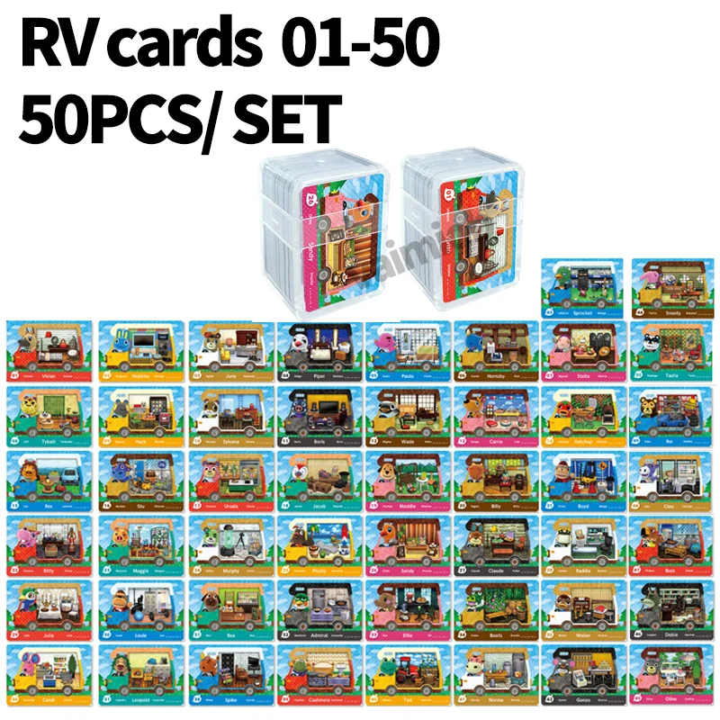 

For Nintendo Switch/ Lite/Wii U Animal Croxxing For Mini NFC amiibo Cards New Horizon NTag215 Game amxxbo Card Popular Animals