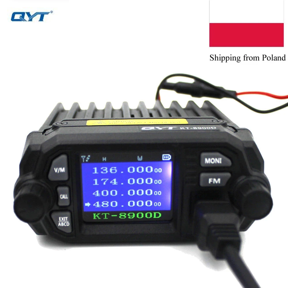 

QYT KT-8900D 25W Dual band Quad Display 136-174&400-480MHz Large LCD Display Mobile Radio KT8900D