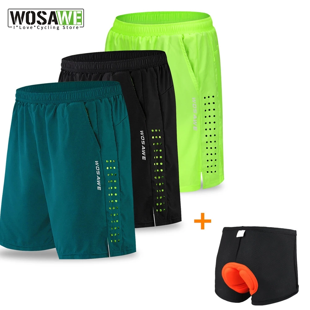WOSAWE Мужские велосипедные шорты свободные подходят для горных велосипедов спорта