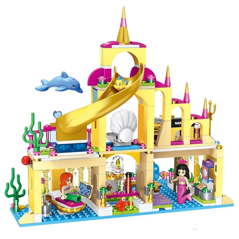 

402pcs Girls Princess Mermaid Castle Building Blocks Compatible with Friends Bricks Creative Toys Christmas Gift For Children