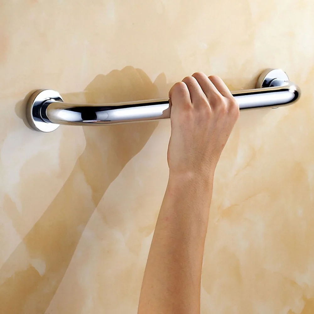 

2 Pcs 2.5x40cm Silver Safe Toilet Bathroom Bathtub Handrails Safety Grab Bars Stainless Steel Handles Armrests Hand Rails for St