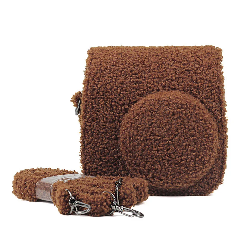 Мягкий короткий плюшевый чехол Instax Mini 8/8 +/9 сумка для камеры Fujifilm мгновенная