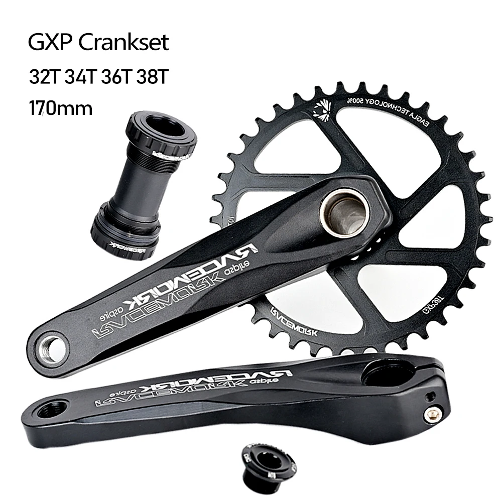 RACEWORK велосипед коленчатый набор горный GXP Кривошип 170 мм MTB 32T 34T 36T 38T бензопила