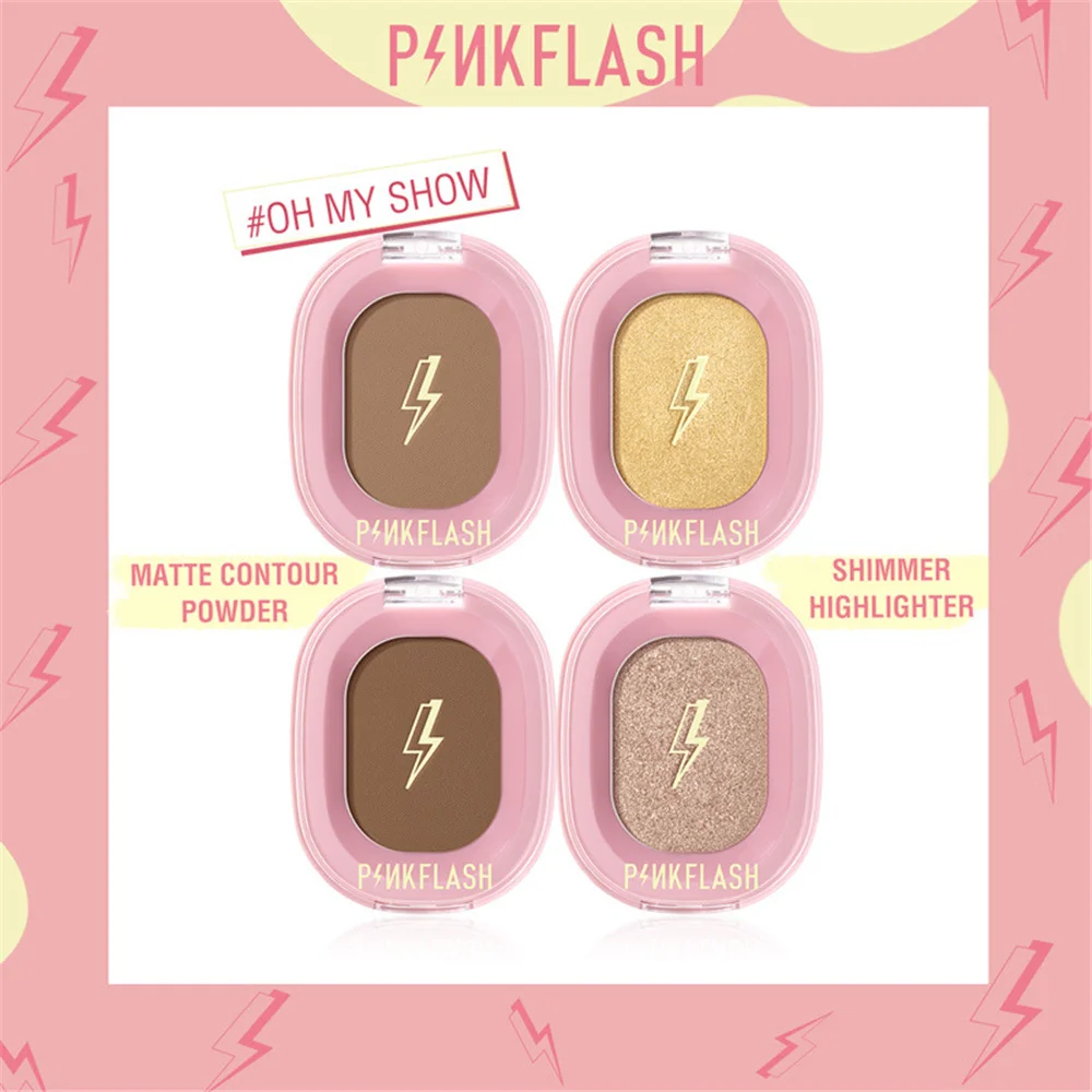 Палетка контурных средств для макияжа пудра растушевки и ухода за лицом 4 цвета