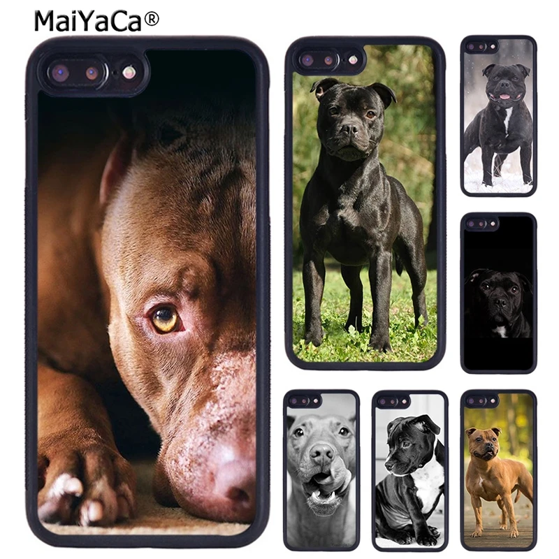 MaiYaCa стампирский бультерьер стаффи собака чехол для телефона iPhone X XR XS 11 12 Pro MAX 5 6S 7
