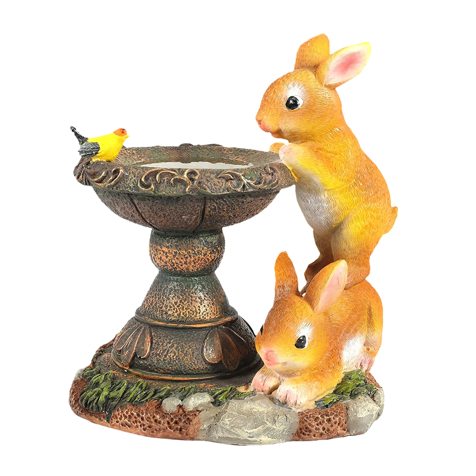 Кролика Скульптура статуя сад Солнечный СВЕТОДИОДНЫЙ светильник терраса