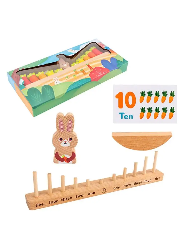

Деревянная математическая игра по методике Монтессори, балансирующие игрушки с карточками, обучающий конструктор, игрушки для детей