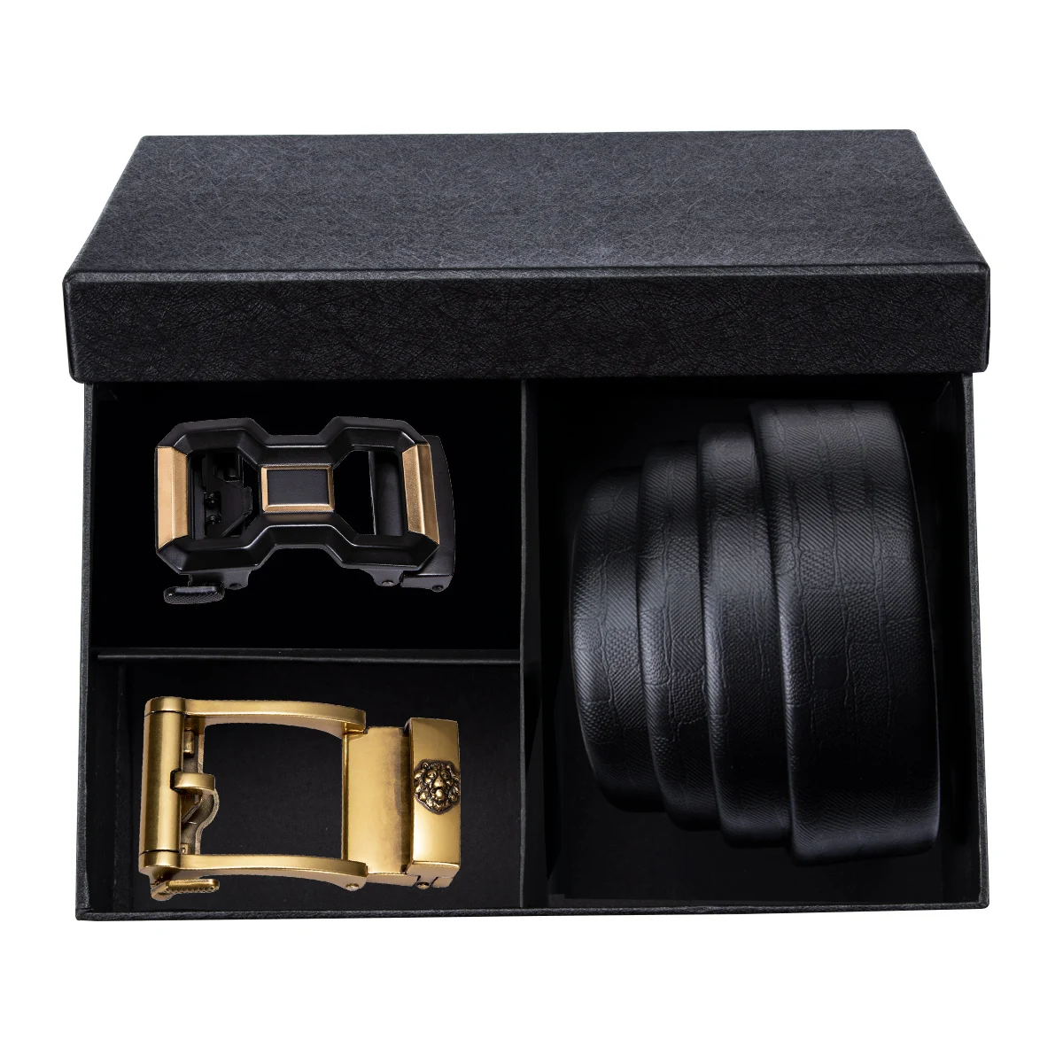 Мужской кожаный ремень без пряжки 3 5 см Широкий прочный автоматической