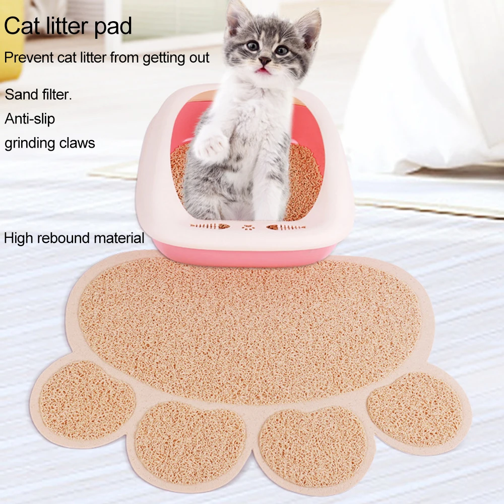 

Pet Paw Print Pad Dog Waterproof Cat Litter Mat Multiple Colors Cat Toilet Mat Easy Cleaning Mat Feeder for Home Pet Supplies