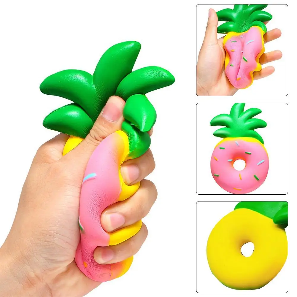 

Slow Rising Cute Pineapple Donut Stress Reliever Kids Adult Squeeze Toys Decompression Stress Relief Hand Fidget Toys For Kids