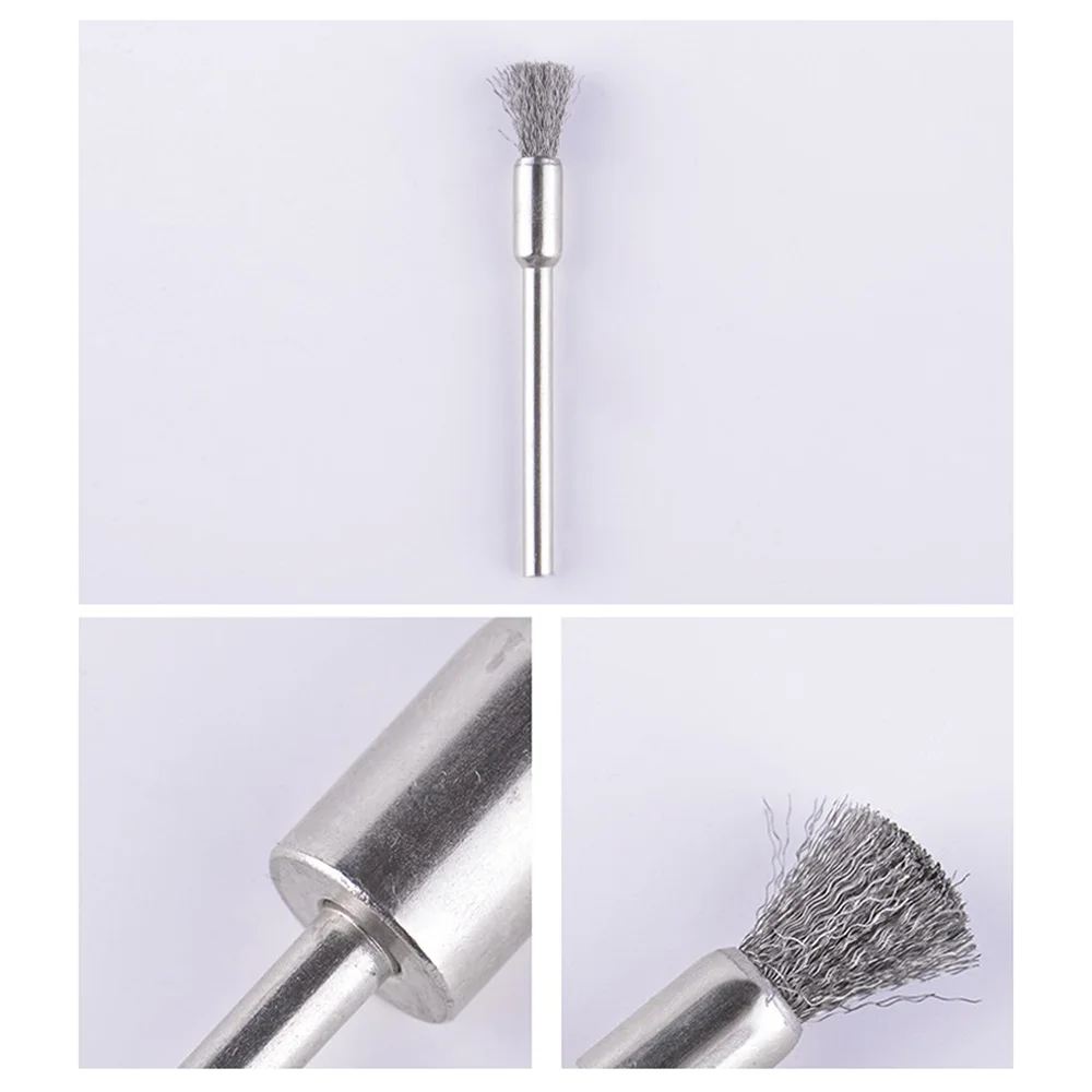 15 шт./компл. полировальная проволочная щетка кисть для карандаша вращающийся