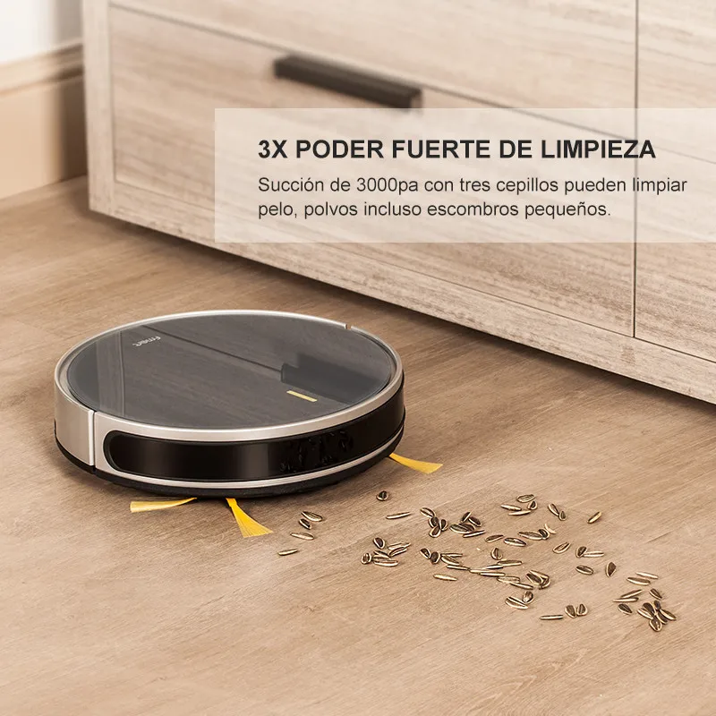 Fmart Робот-пылесос со шваброй APP Mapping 2000Pa Всасывание для ковра Волосы домашних