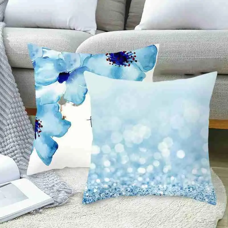 

Lake Blue Marble Modern Simplicity Geometric Sofa Decorative Pillows Pillowcase Cushion Cover 45*45cm Simple Home Office Th U3A0