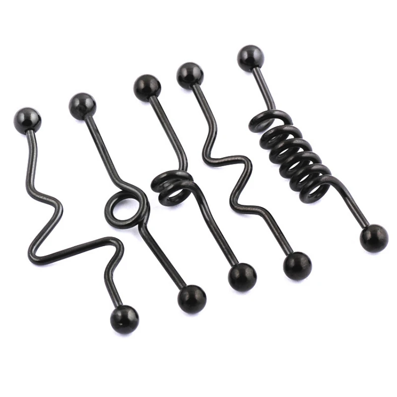 Промышленные серьги штанги из нержавеющей стали 14 калибровочных Надеваемые На