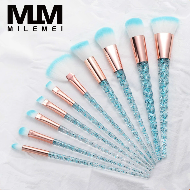 10 шт./компл. косметический Единорог кисть для румян Для женщин Красота кисти