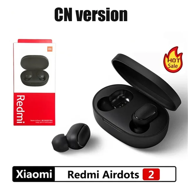 Xiaomi TWS Airdots 2 Redmi Bluetooth наушники стерео бас BT 5 0 Eeadphones с микрофоном свободные AI