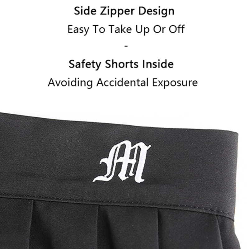 

Muyogrt Women High Waist Pleated Skirt Sweet Cute Girls Dance Mini Skirt Cosplay Black White Skirt Female Mini Skirts Short