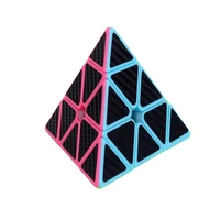 yuxin carbon fiber sticker pyramid magic speed cube 3x3 pyramid cubo magico professional puzzle education toys for children
