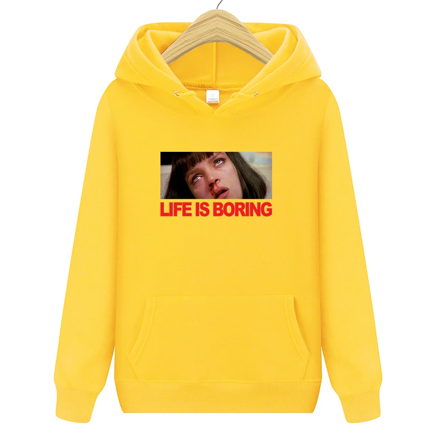 Life is boring толстовки Оранжевый Фиолетовый Красный осень 2019 новые модные мужские с