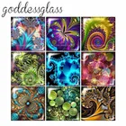 Разноцветные Вращающиеся узоры Цветы Пузыри Квадратные 10 шт. Смешанные 12 мм20 мм25 мм30 мм фото стекло кабошон плоская задняя часть изготовления фурнитуры