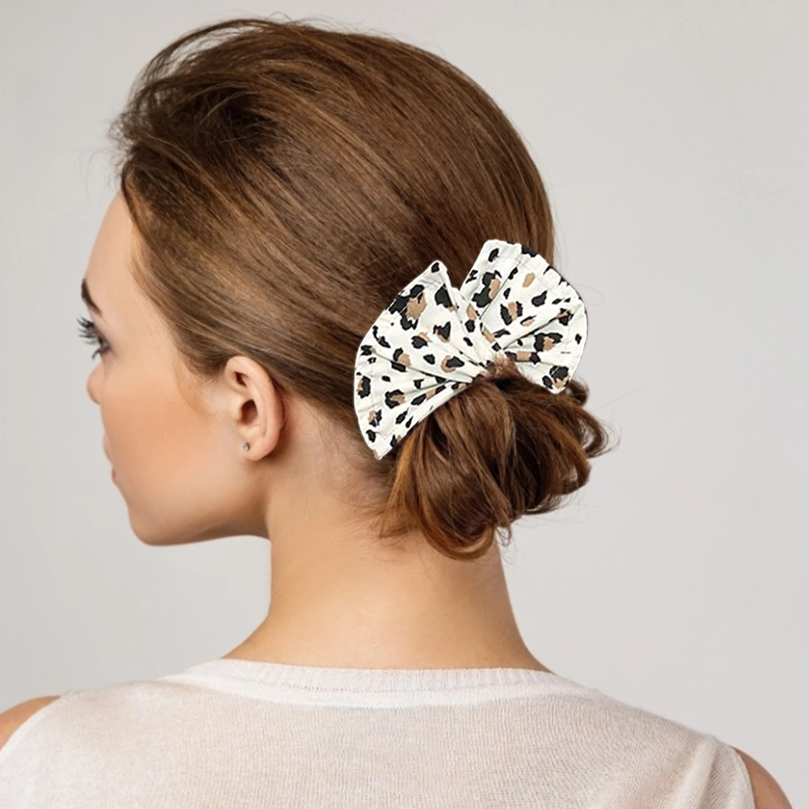 

Deft Bun Women Fashion Fabric Hair Bands Hair Rope Summer Knotted Wire Headband Print Hairpin Hair Styling Hairpin