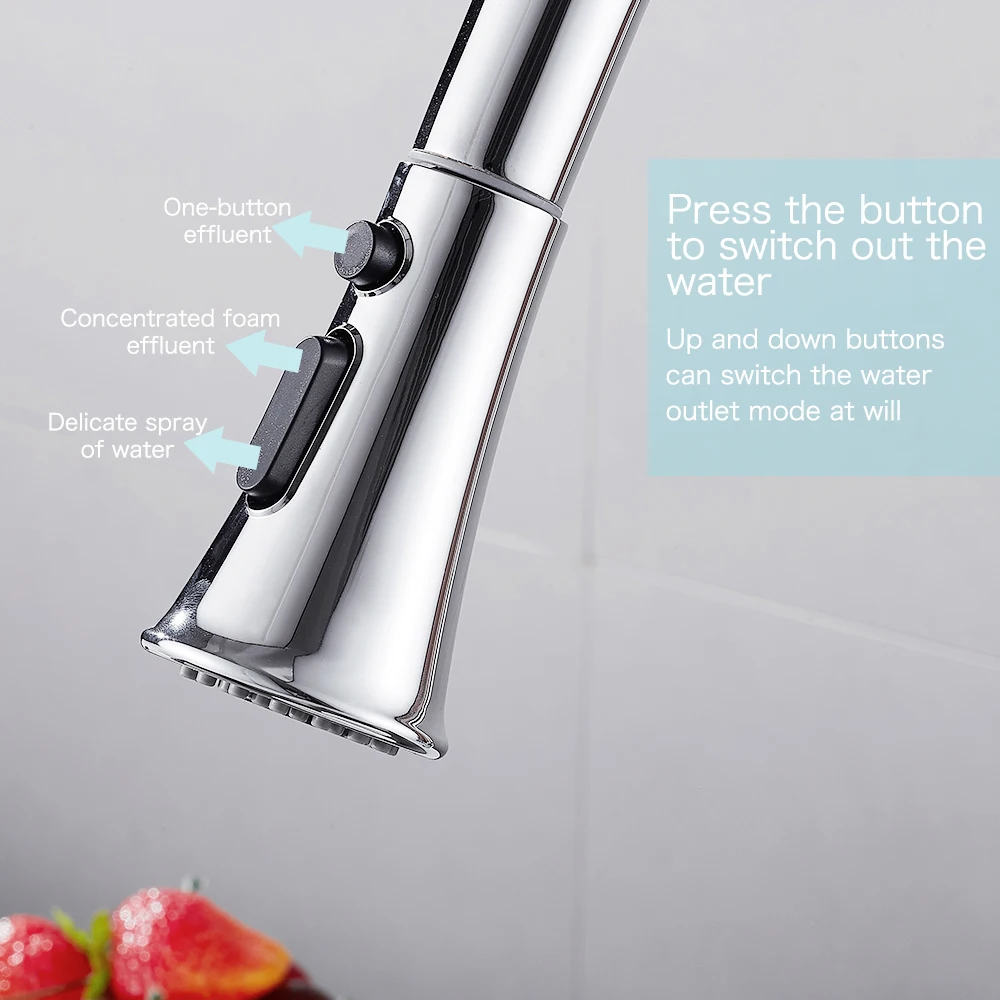 

Solid Kitchen Mixer Cold and Hot flexible Kitchen Tap Single lever Hole Water Tap Kitchen Faucet