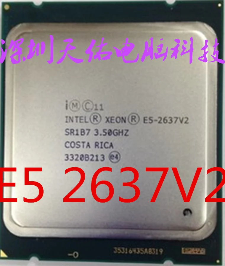 Intel Xeon E5 2637V2 CPU 3 50 GHZ 15MB 130W 4 ядерный LGA2011 2637 V2 процессор Бесплатная доставка