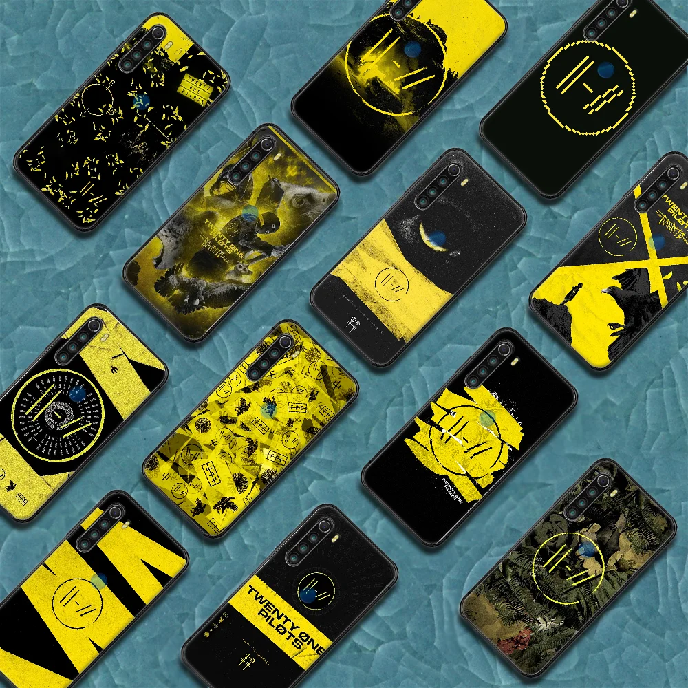 Чехол Корпус телефона Twenty One Pilots для XIAOMI Redmi 7 7A 8 8A 9 9C Note 6 9S K20 Pro K30 Черный