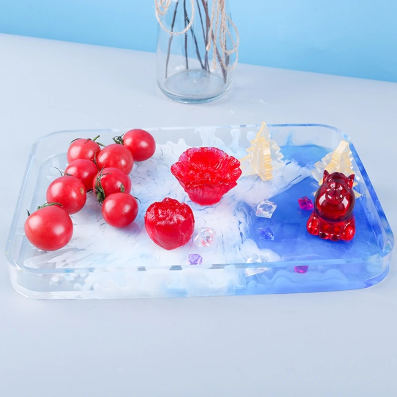 

Crystal Epoxy Resin Mold Coaster Fruit Tray Silicone Mould DIY Handmade Crafts Cup Mat Pad Making Tool