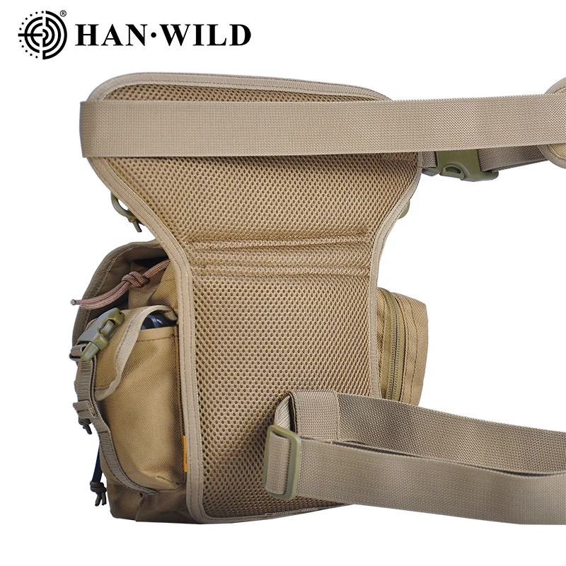 Hanging Tactical Bag Military Leg Bags Army Camouflage Hunting Cycling Camping Waist Hanging Molle Pack Nylon Thigh Drop Pouch