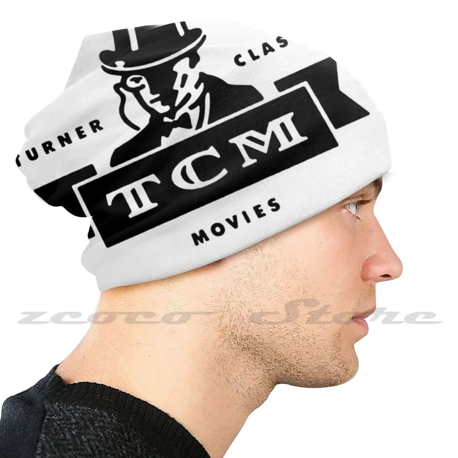 

Turner Classic Movies 3F Adult Kids Knit Hat Hedging Cap Outdoor Sports Breathable Turner Classic Movie 70S 80S 90S Black White