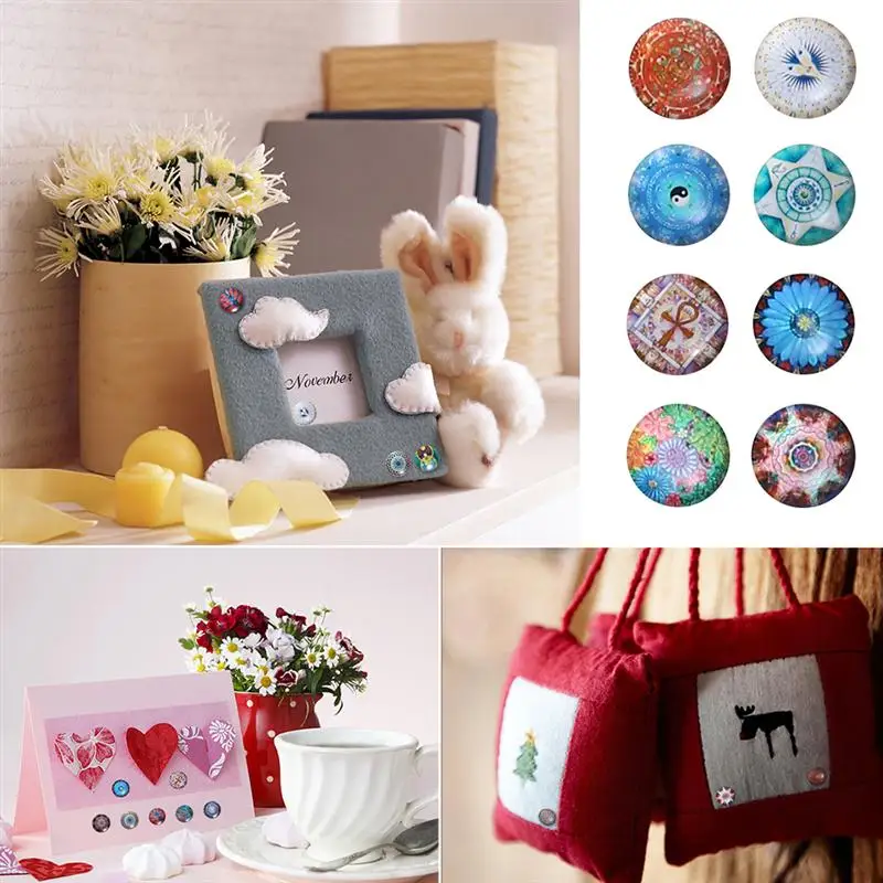 100 шт 12 мм Смешанные Круглые мозаичные плитки для рукоделия Стеклянные Мозаичные