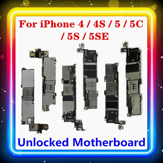 Для IPhone 4 / 4s 5 5c 5s 5se материнская плата без Touch ID тест OK доска с полным набором чипов