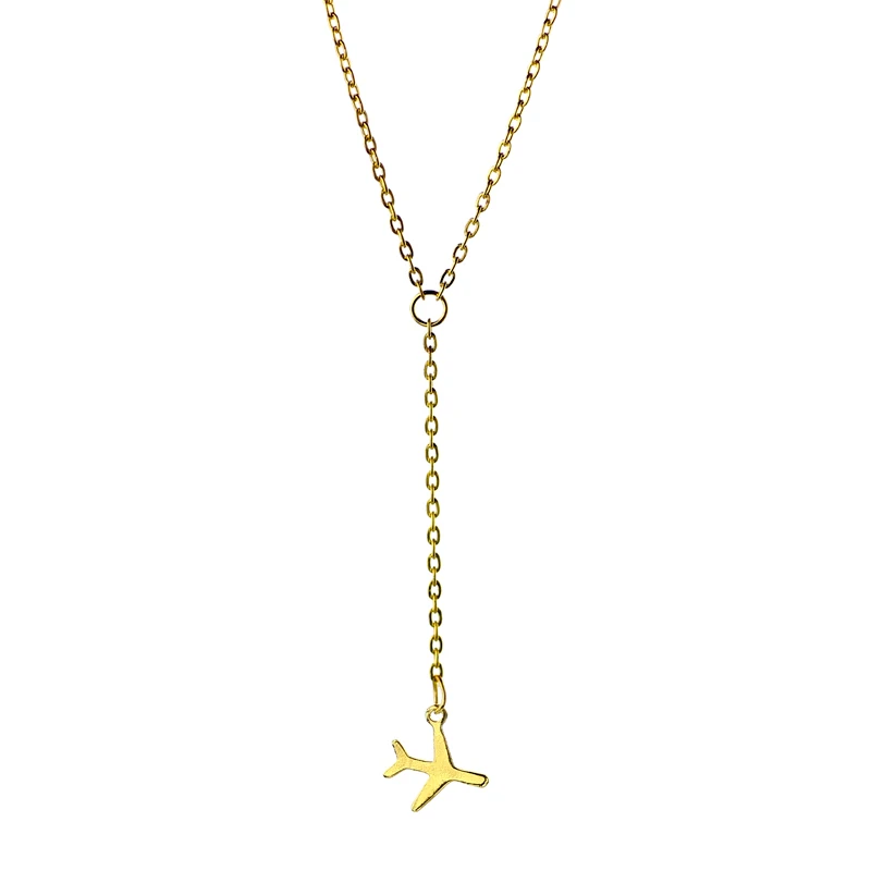 Airplane Necklaces & Pendants Aircraft Layered Lobster Clasp Link Chain Statement Women Clavicle Fashoin Charm Romance Jeweley |